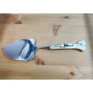 Vtg MCM Spar Norge Norway Cheese Plane Slicer Stainless Custom Stag Handle 9"